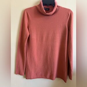 Sisters Salmon Color Mock Turtleneck Sweater